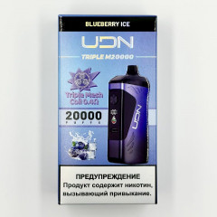 Электронная сигарета UDN TRIPLE M 20000 затяжек - Blueberry Ice (Черника Лёд)